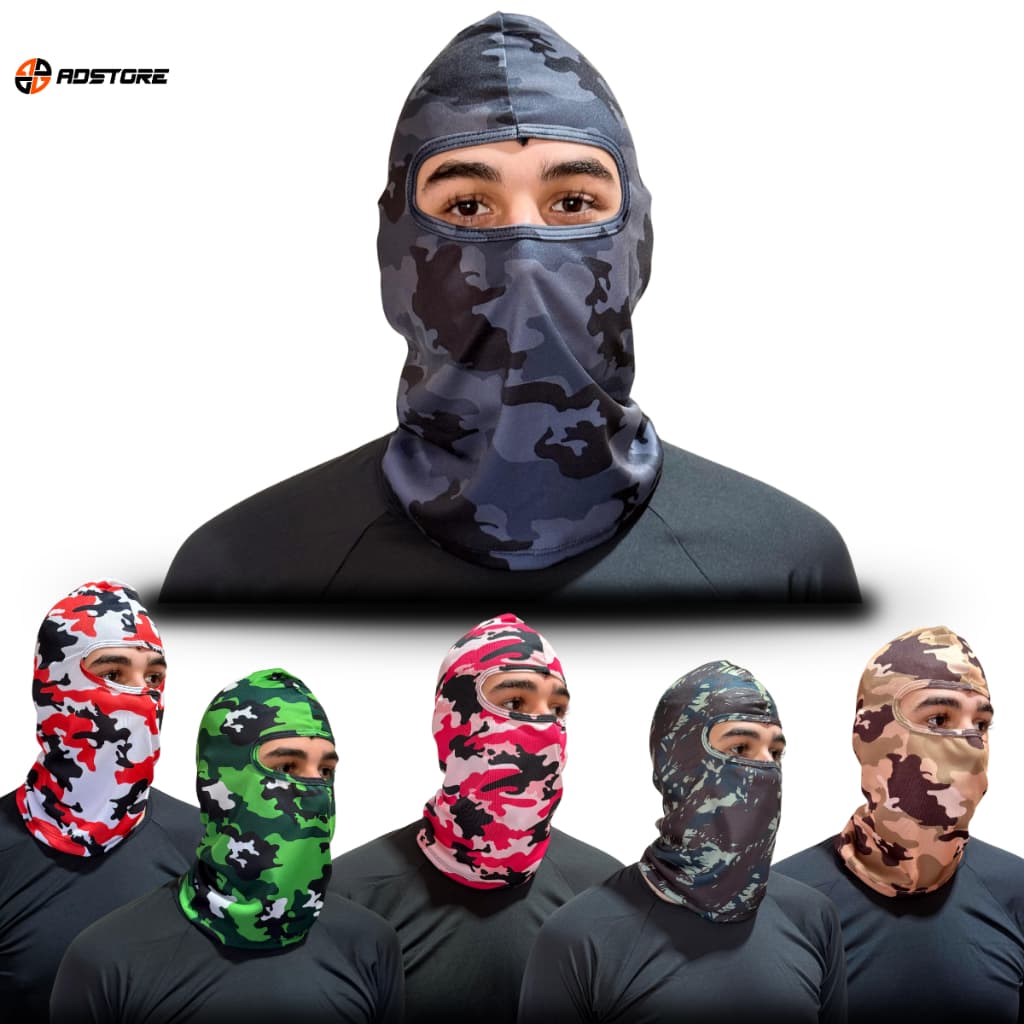 Balaclava Verde Camuflado Touca Térmica Ninja Paintball Bike Proteção Frio Motoqueiro Motoboy