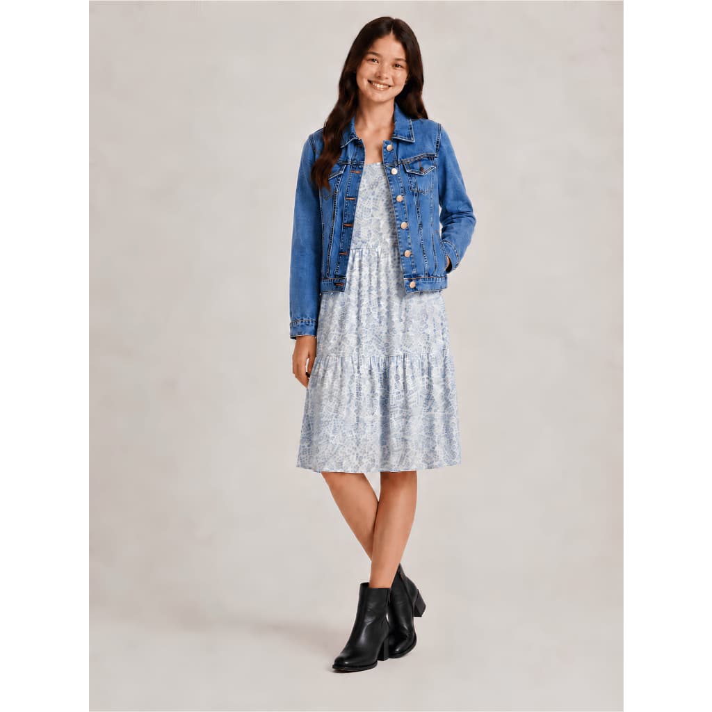 Jaqueta Jeans Feminina Juvenil Casaco Blusa de Frio