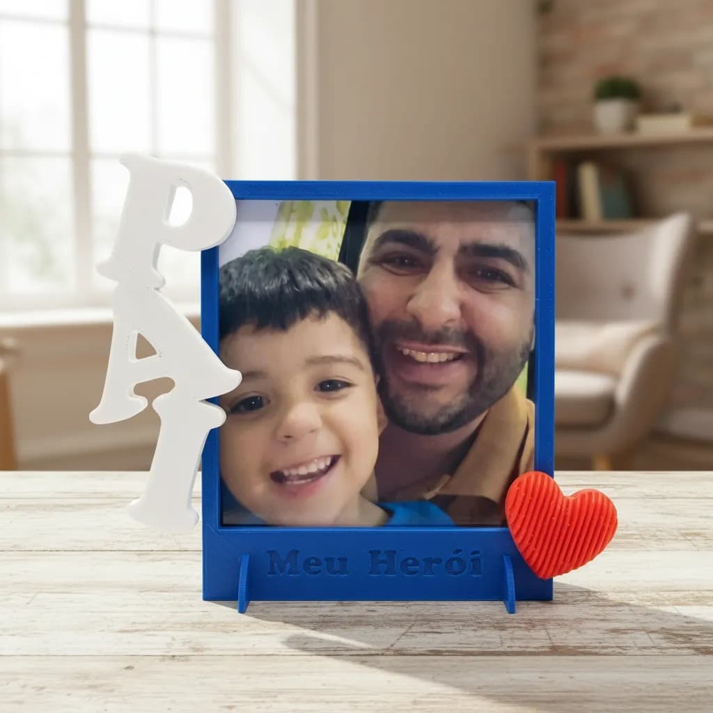 Porta Retrato Polaroid Dia Dos Pais Personalizado Com Foto