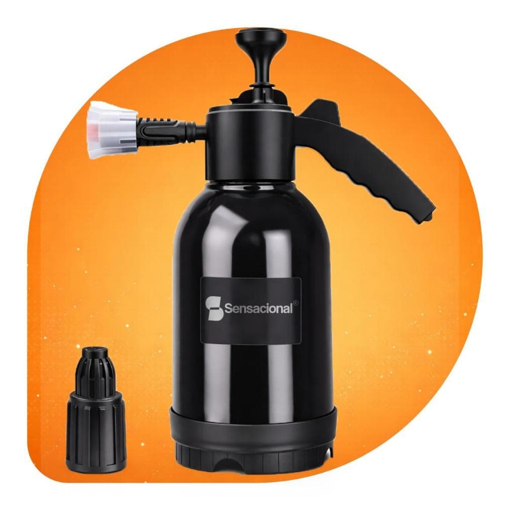 Pulverizador Manual 2L Sensacional Espuma de Neve Alta Pressão Automotiva Limpeza Estética