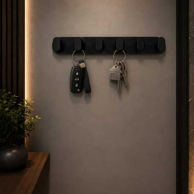 Porta Chaves de Parede Decorativo | Organizador para Entrada | Suporte para Chaves fixação com dupla face.