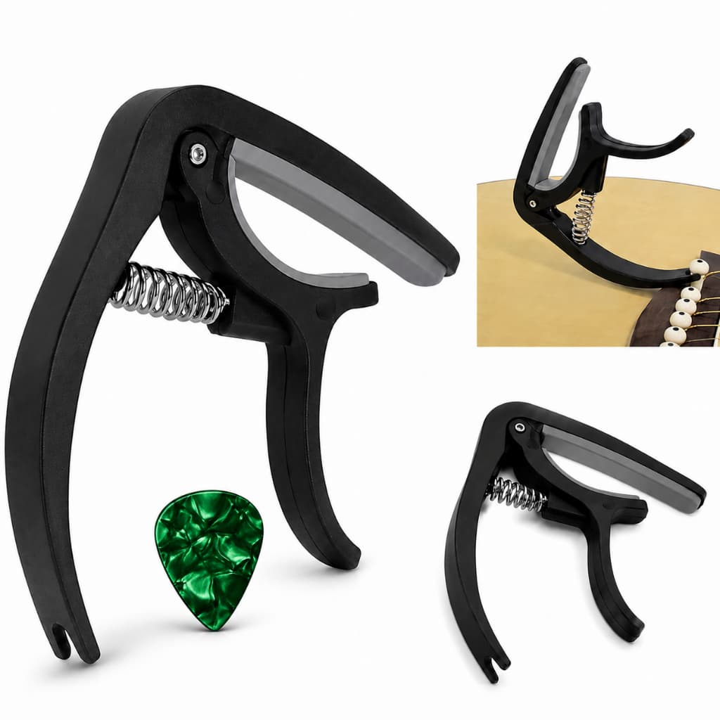 Capotraste Para Violão Aço/nylon, Guitarra, Cavaco, Ukulele + 1 Palheta