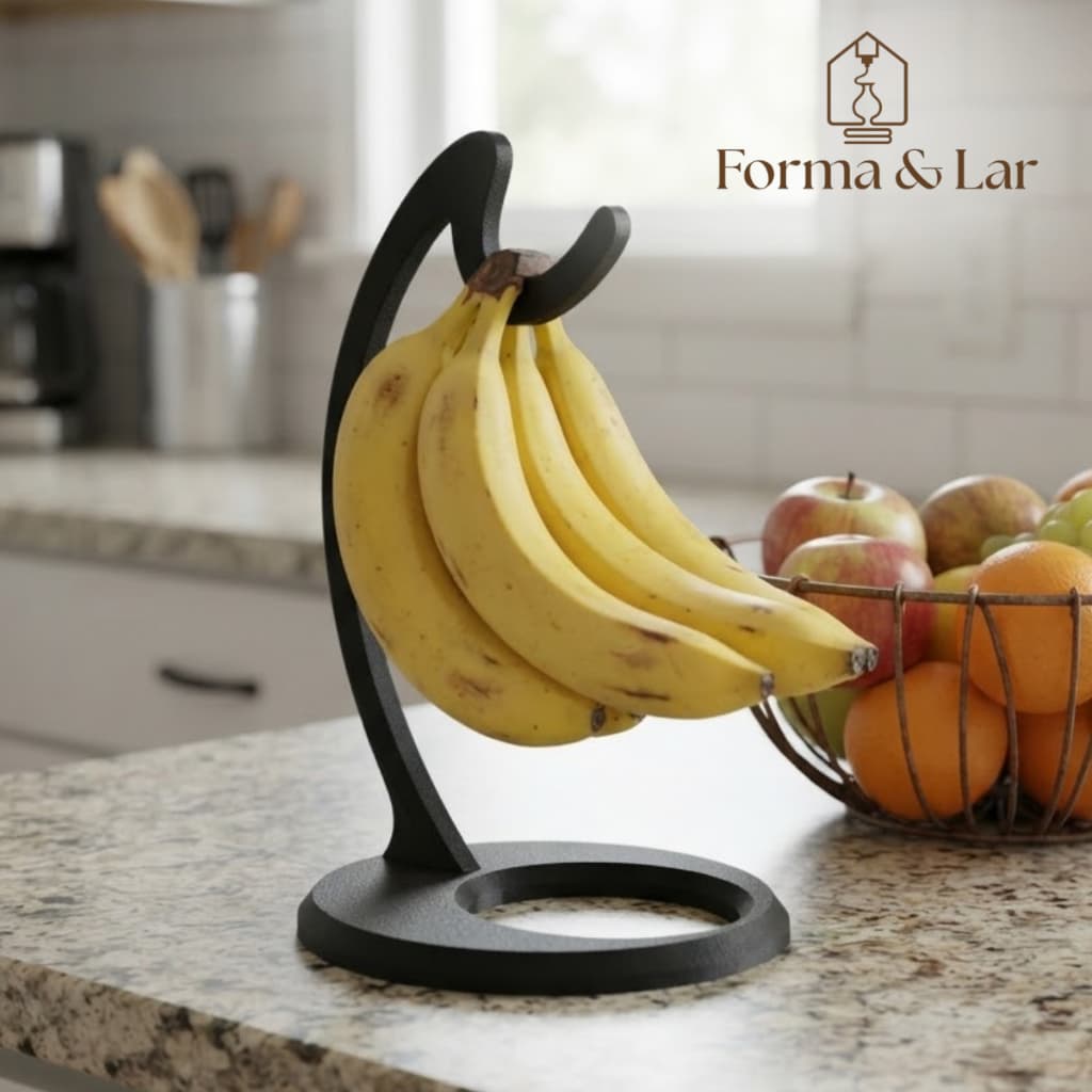 Suporte mesa fruteira Banana gancho Para pendurar Bananas Organizador De Cozinha Fruteira Gancho preto e branco