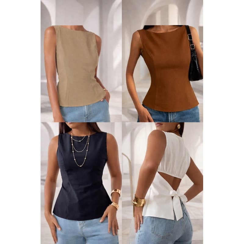 Blusa feminina Alfaiataria Crepe laço