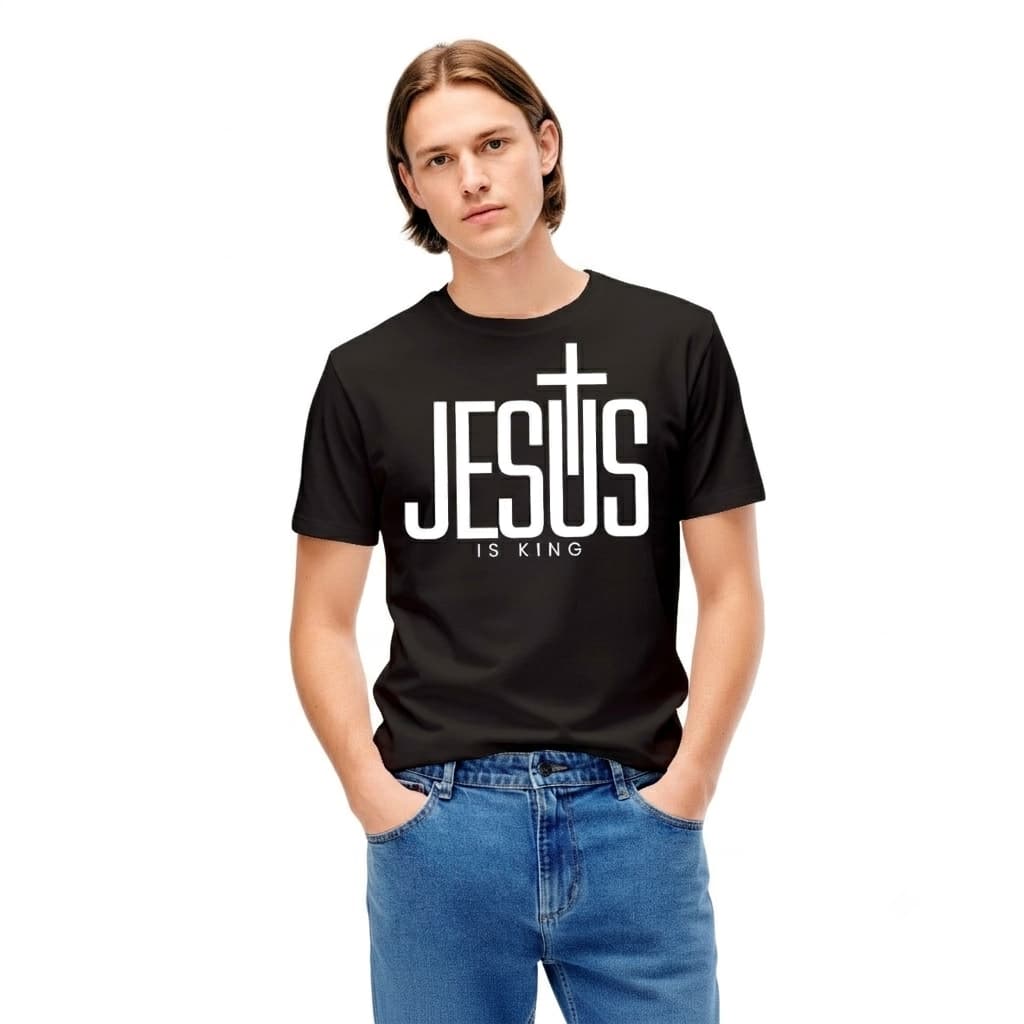 Camiseta Masculina De Algodão Jesus Cristo