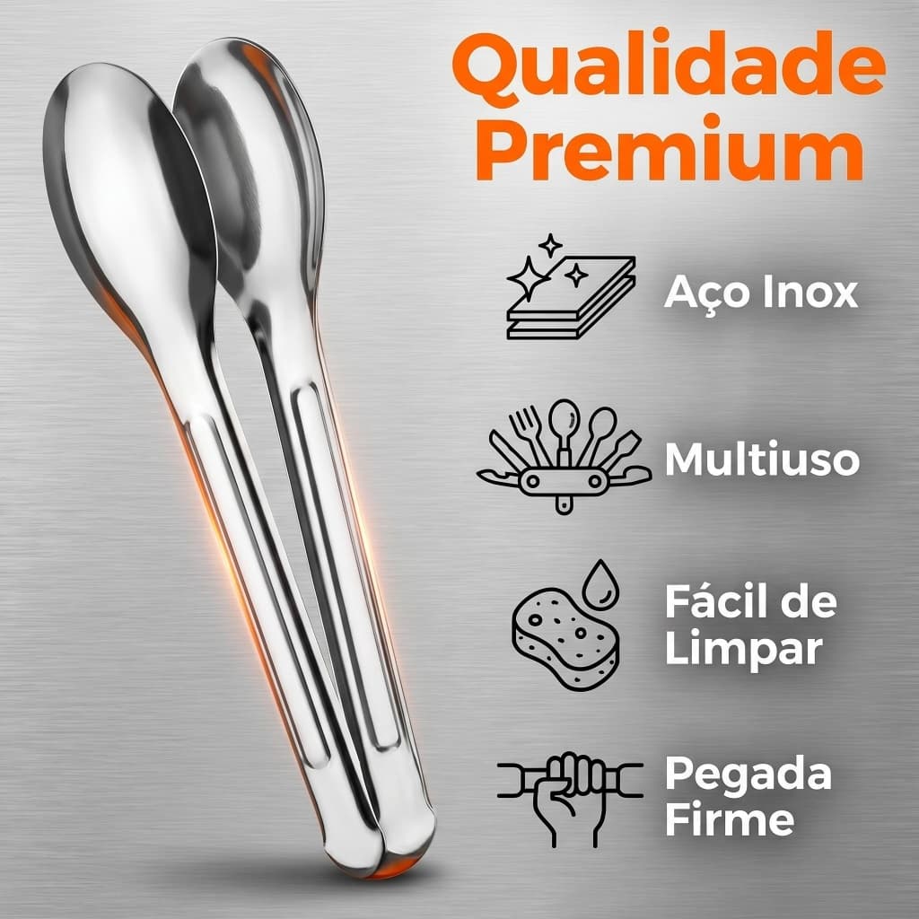 Pegadores Inox Antiaderente para Uso Culinário Diário