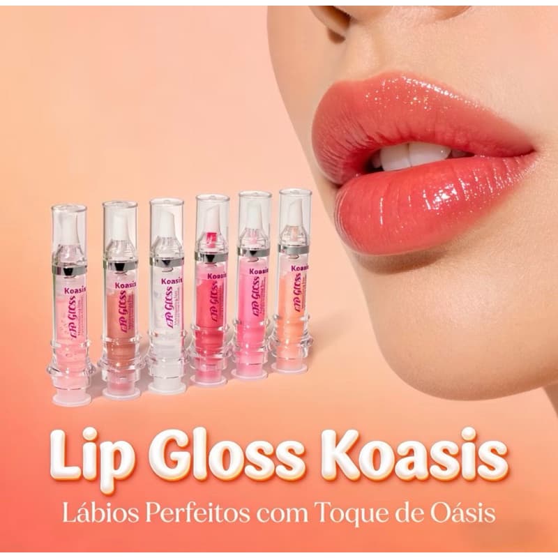 Koasis Lip Gloss Formato Seringa Hidratante Duradouro & Lábios Radiantes