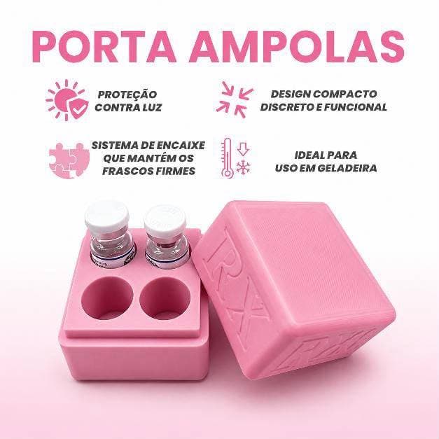 Porta 4 Ampolas Case Organizador Tirze Insulina Medicamentos Proteção Resistente Leve