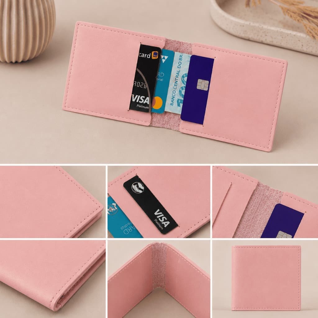 Kit 280 Porta cartão Masculino Feminino Slim Básico revenda e lucre