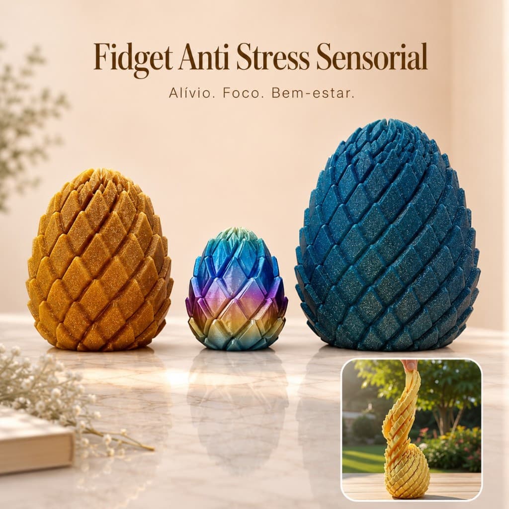Brinquedo Fidget Toy Relaxante Sensorial Ovo de Dragão ASMR Gatilhos Anti-stress Concentração