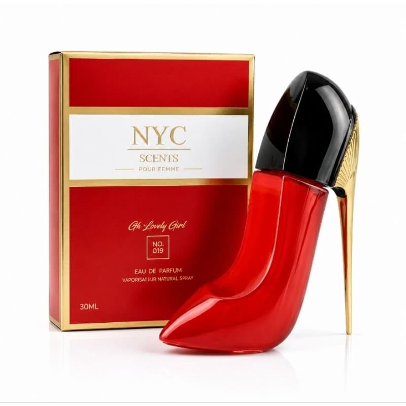 Perfume Feminino NYC Scents GH Lovely Girl 30ml Eau de Parfum Original Alta Fixação Frasco Salto Alto