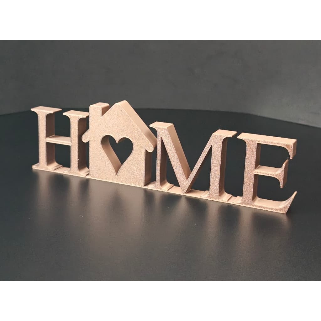 Placa Decorativa HOME 3D Mesa Estante Decoração Casa Enfeite Moderno | Decoração Letreiro Moderna para Sala e Escritório