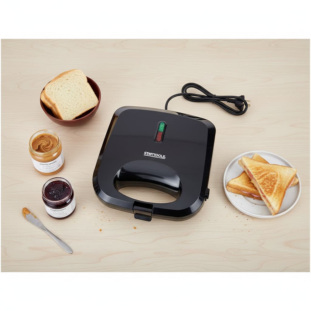 Sanduicheira Grill Elétrica 2 Em 1 Antiaderente 750w Full