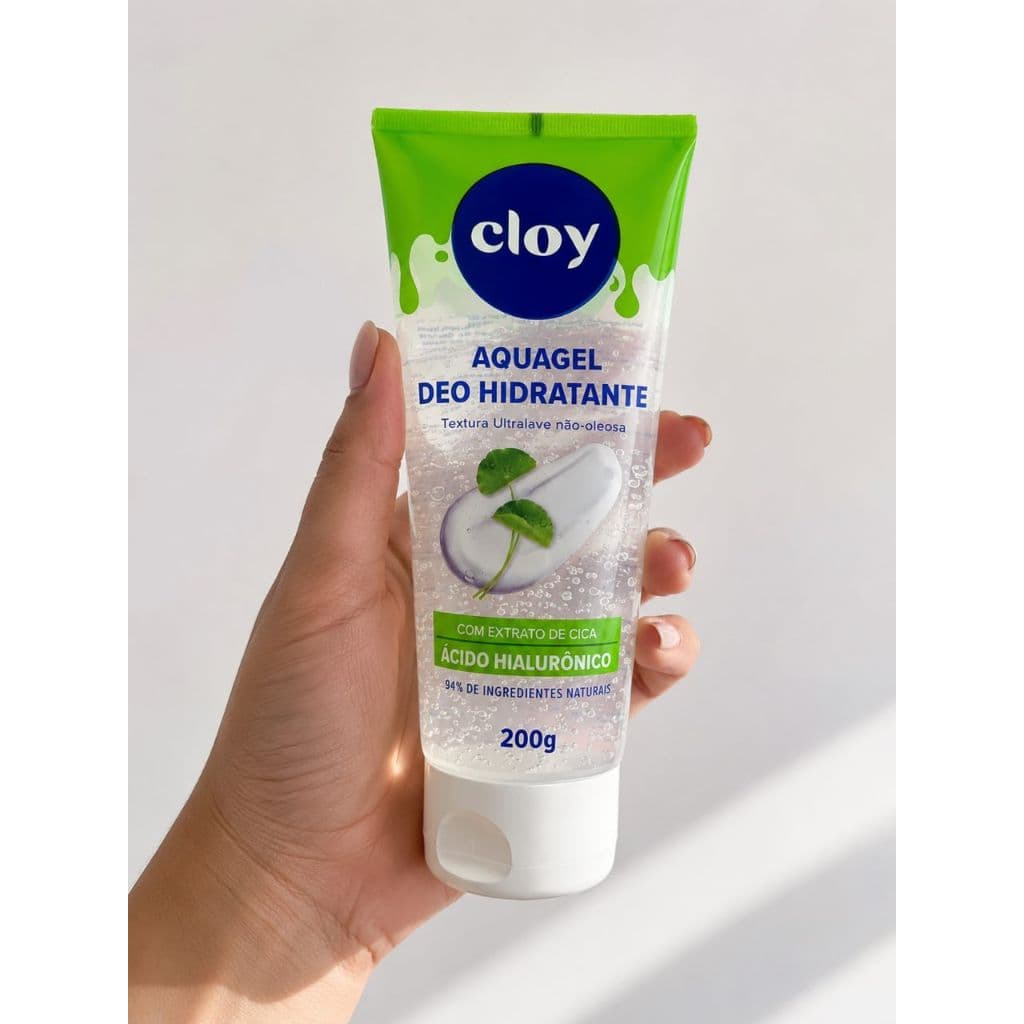 Hidratante Corporal Aquagel Cloy Cica 200g | Hidratação Profunda, Vegano e Cruelty-Free