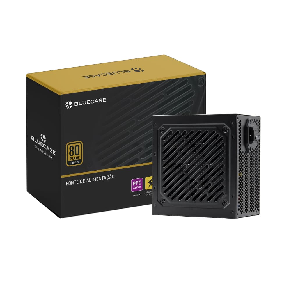 Fonte ATX 650W 80 Plus Bronze PFC Ativo Bivolt ES-RGB650W Com Cabo