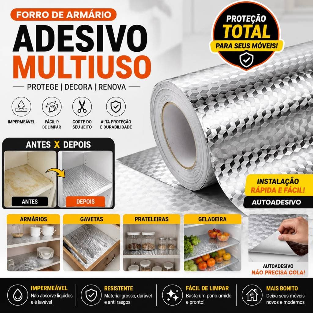Forro adesivo Multiuso para armário anti gordura impermeável protetor gaveta cozinha papel parede