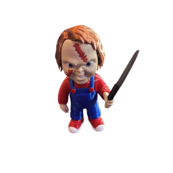 Boneco Chucky Brinquedo Assassino 14cm em Impressão 3D | Colecionável | Terror | Decoração Geek