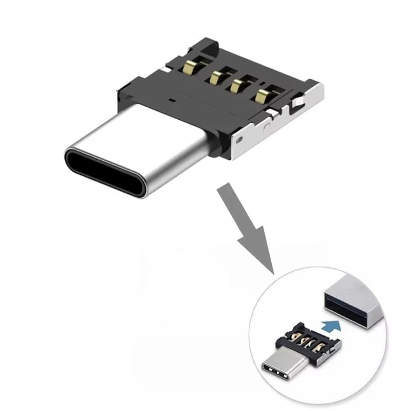 Kit 5 Adaptadores USB Tipo C para USB 2.0 OTG USB-A Fêmea Celular Smartphone
