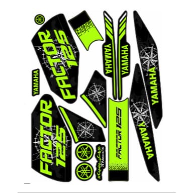 KIT DE ADESIVOS PARA MODELO YAMAHA FACTOR 125