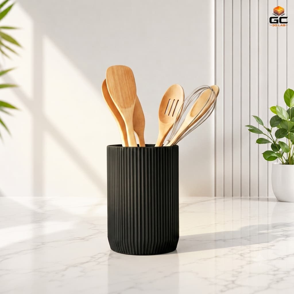 Porta Talheres Organizador De Mesa Cozinha Canelado Minimalista Luxo