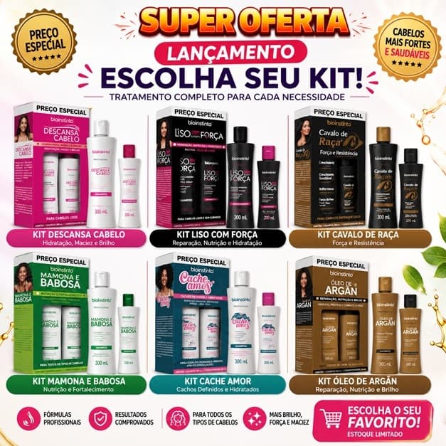 🔥 SHAMPOO + CONDICIONADOR BIO INSTINTO🔥 💥 Seu cabelo nunca mais será o mesmo! 💥