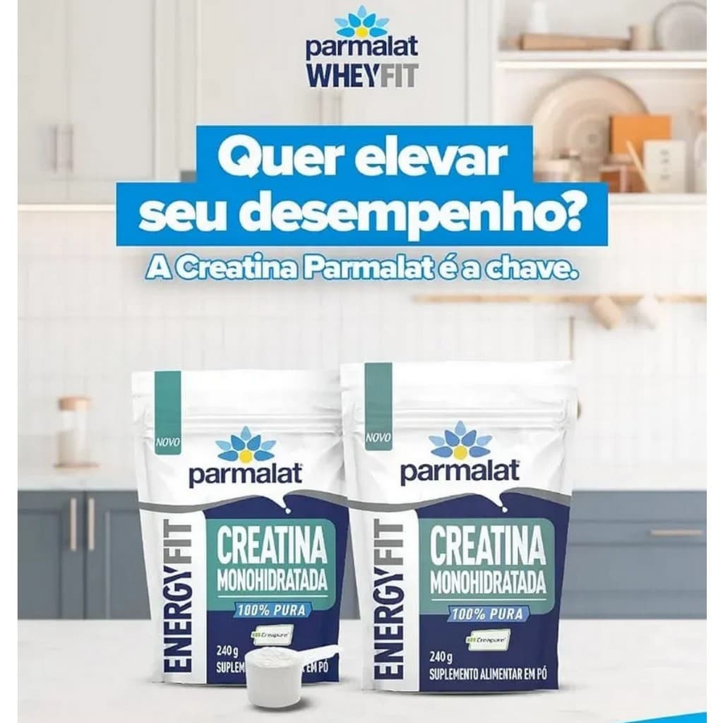 Creatina creapure monohidratada 100% pura Parmalat 240g