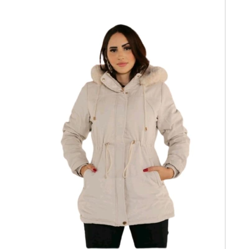 Casaco Parka Feminina Forrada com Pelo - Conforto e Estilo para o Inverno