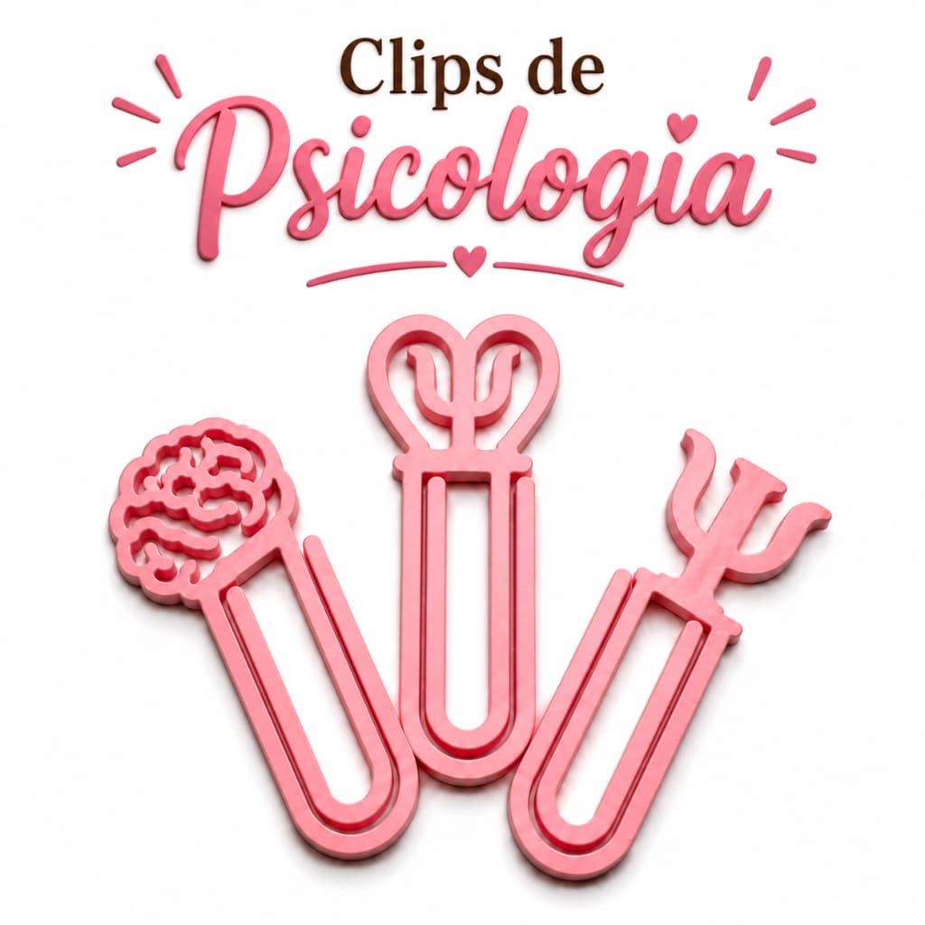 50 Clipes de Papel Psicologia | Marca Página para Planner, Caderno e Livros