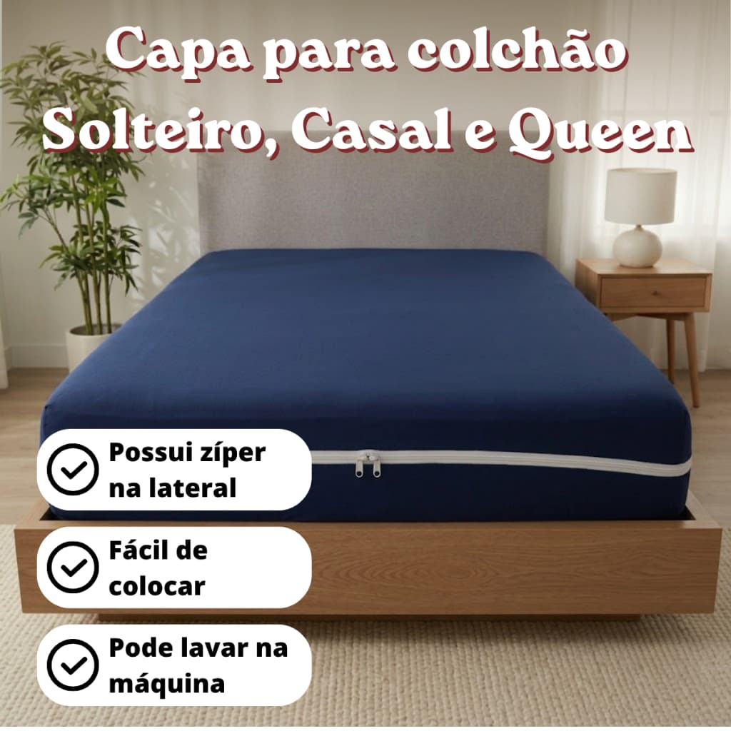 Capa Protetora de Colchão – Solteiro, Casal Padrão e Queen