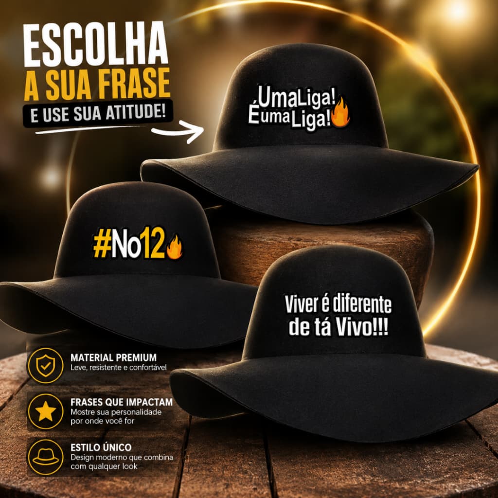 Chapéu Masculino Natanzinho Lima Cata Ovo Vaqueiro Personalizado