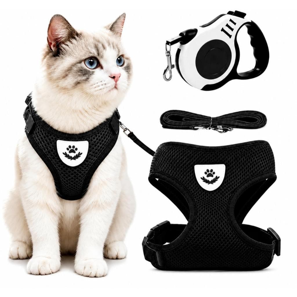 Coleira Peitoral Cachorro E Gato, Conjunto De Guia + Coleira Tipo Colete Para Pet Pequenos E Médios