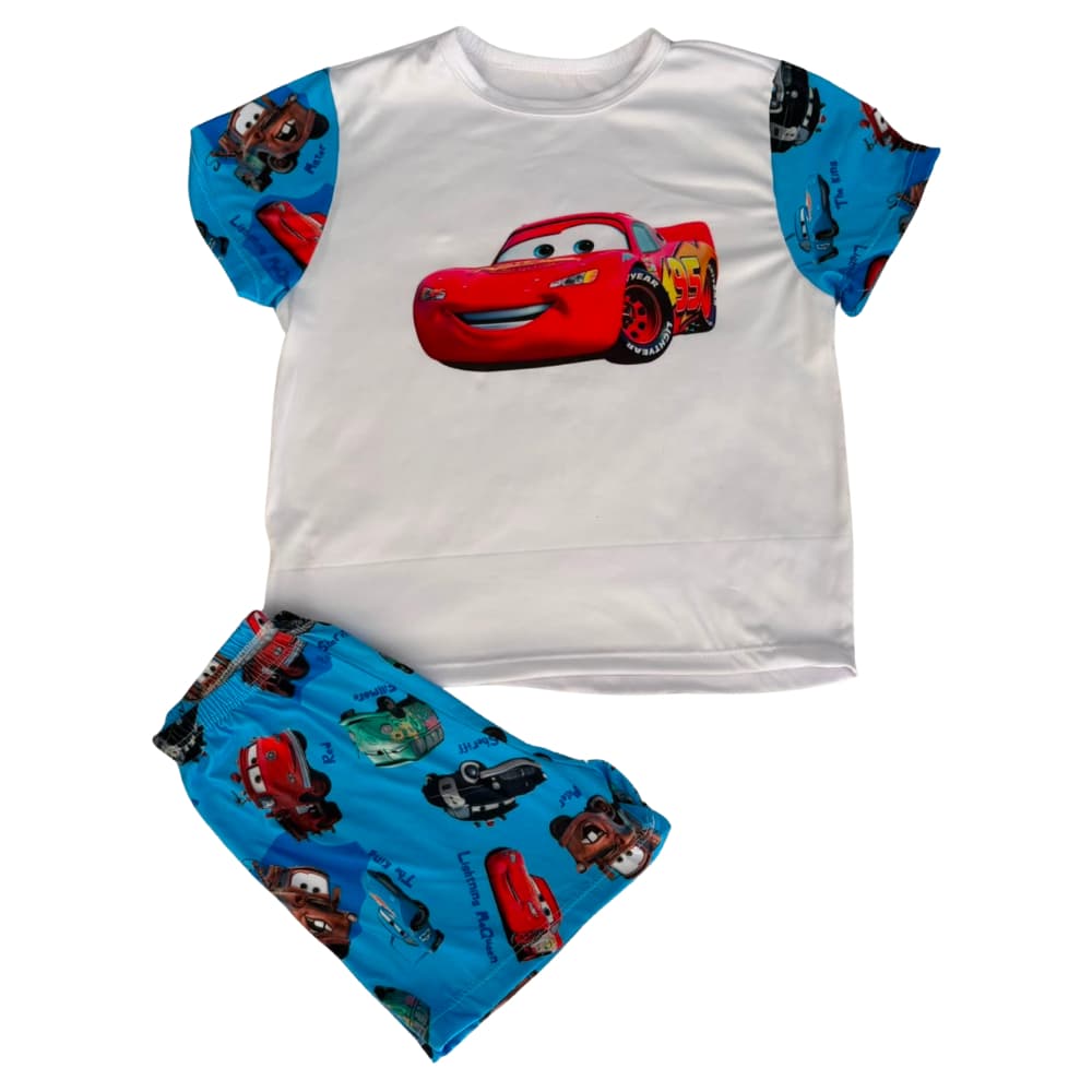 Pijama Infantil Masculino Personagens Blusa e Short Para Menino