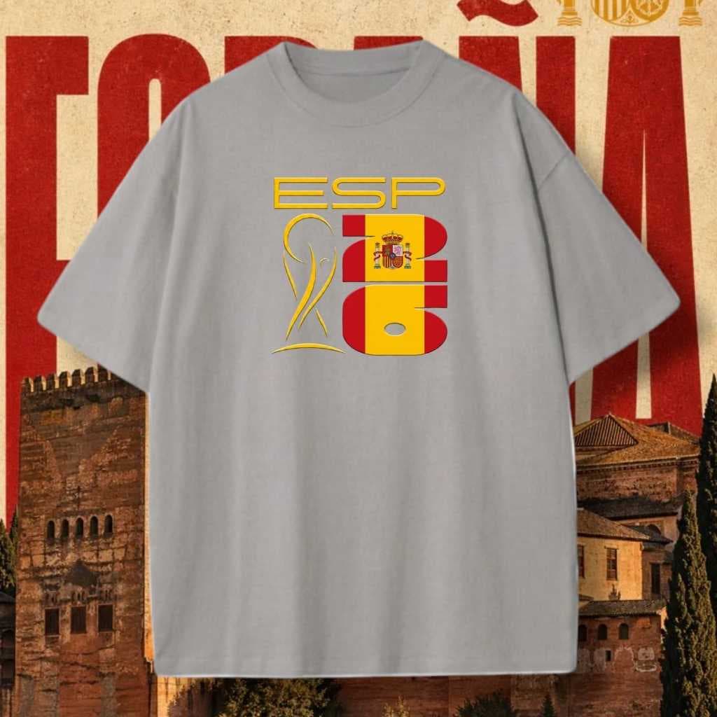 Camiseta Unissex Espanha Camisa Pais 100% Algodão Torcida Idolo Blusa Casual