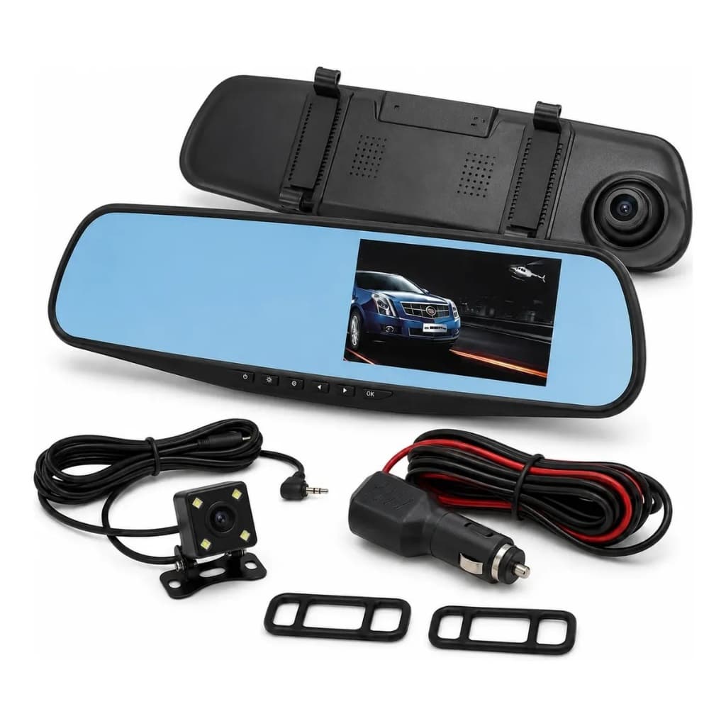 Câmera Veicular Dash Cam Espelho Dvr Full Hd Ré Tela 4,5 Tft