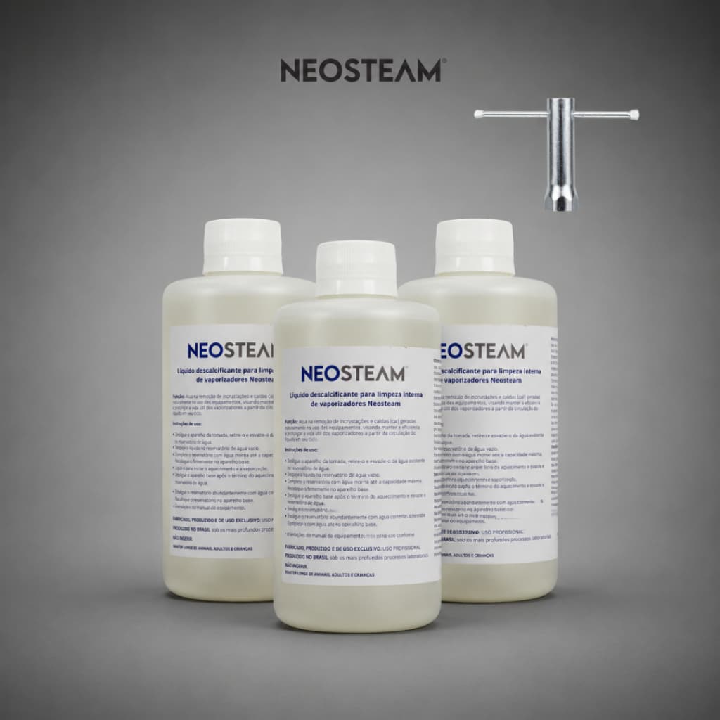 Kit com 3 unidades de Líquido descalcificante NEOSTEAM® – 250ml