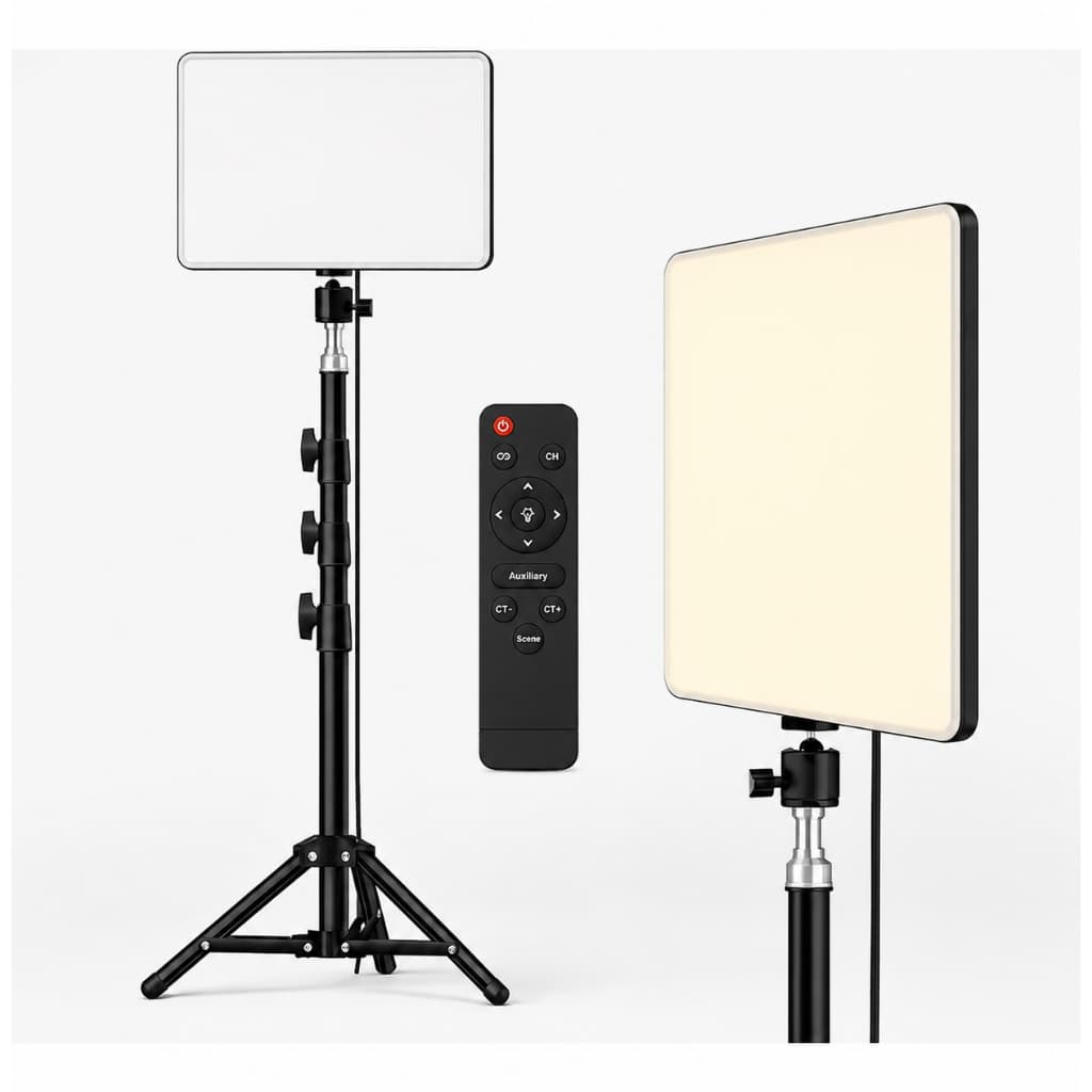Ring Light Grande 45x30cm com Tripé 2m e Controle Iluminador Profissional Led 1200 LEDs 3200-5700k