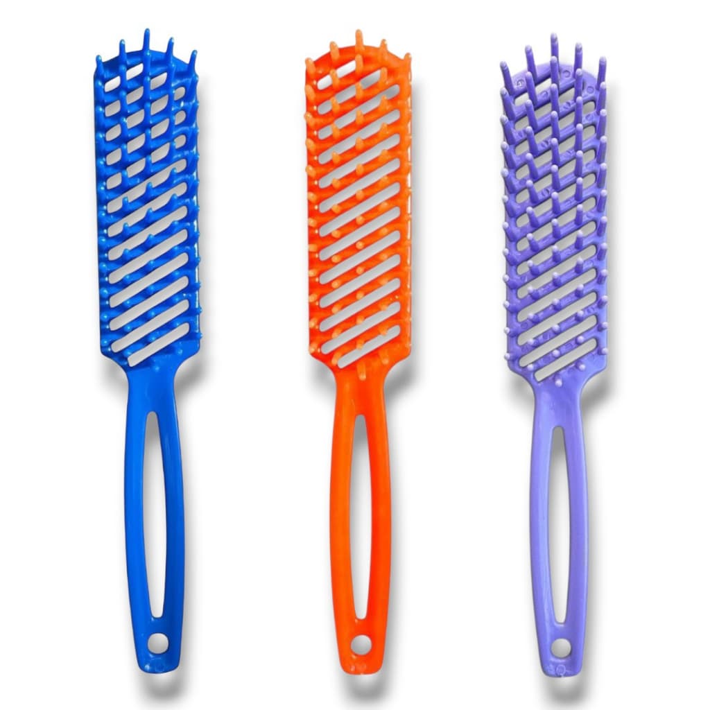 Kit 10, 3, 18 ou 24 Escova Reta Perfeita para Modelagem Cabelos Resistente Funcional Salão Brindes