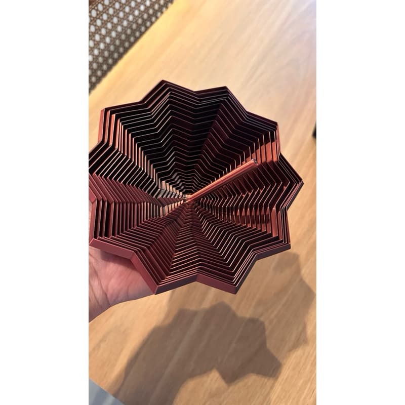Estrela Espiral Decorativa Impressa em 3D, Escultura Cinética, Design Moderno