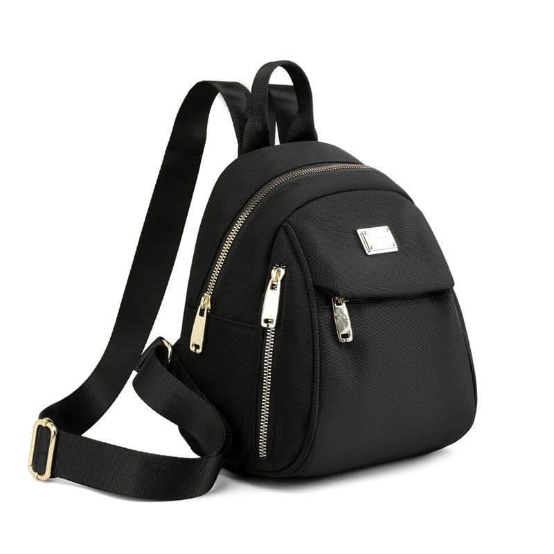 Mochila feminina de lona, mochila de tecido Oxford, mochila com vários bolsos, mini mochila, bolsa feminina casual