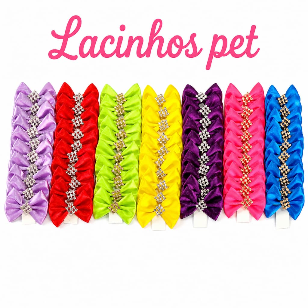 10 UNID LACINHOS BORBOLETA COM STRASS LUXO PARA CACHORRO E GATO FEMEA E MACHO PET SHOP  BANHO E TOSA