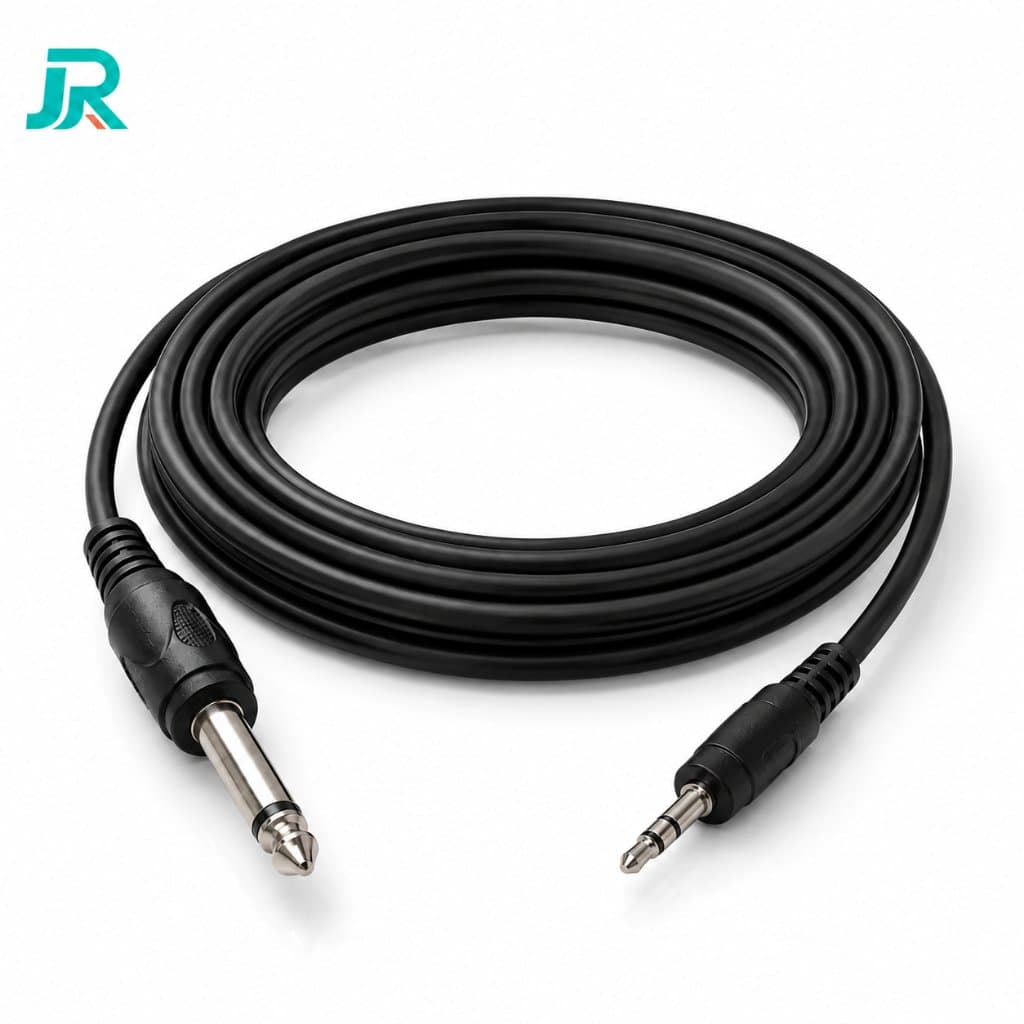 Cabo de Áudio P2 para P10 3 Metros para Amplificador Mesa de Som e Instrumentos