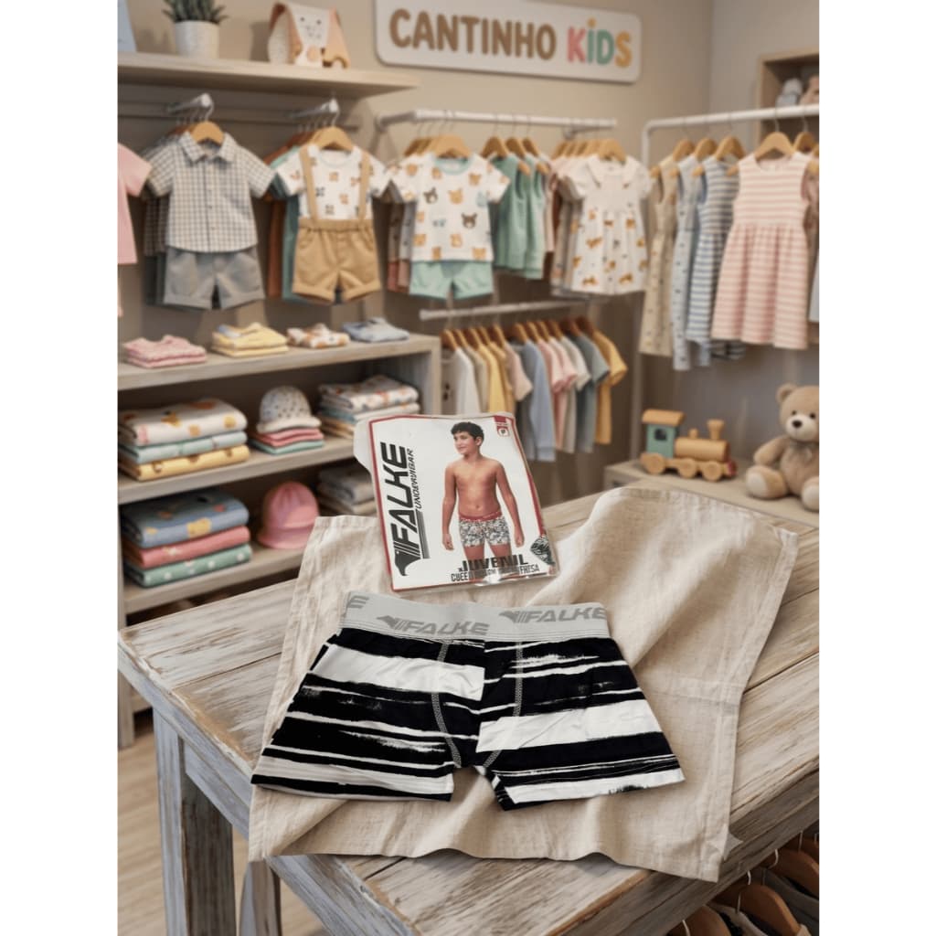 CUECA INFANTIL CRIANÇA 1-2 ANOS TAMANHO P Kit Cueca Infantil Boxer Juvenil Microfibra Super Confortável Falke
