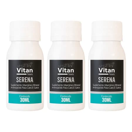 Kit 3 Calmante Natural P/ Cães e Gatos Acalma Ansiedade Agitação Latidos no Banho 30ml