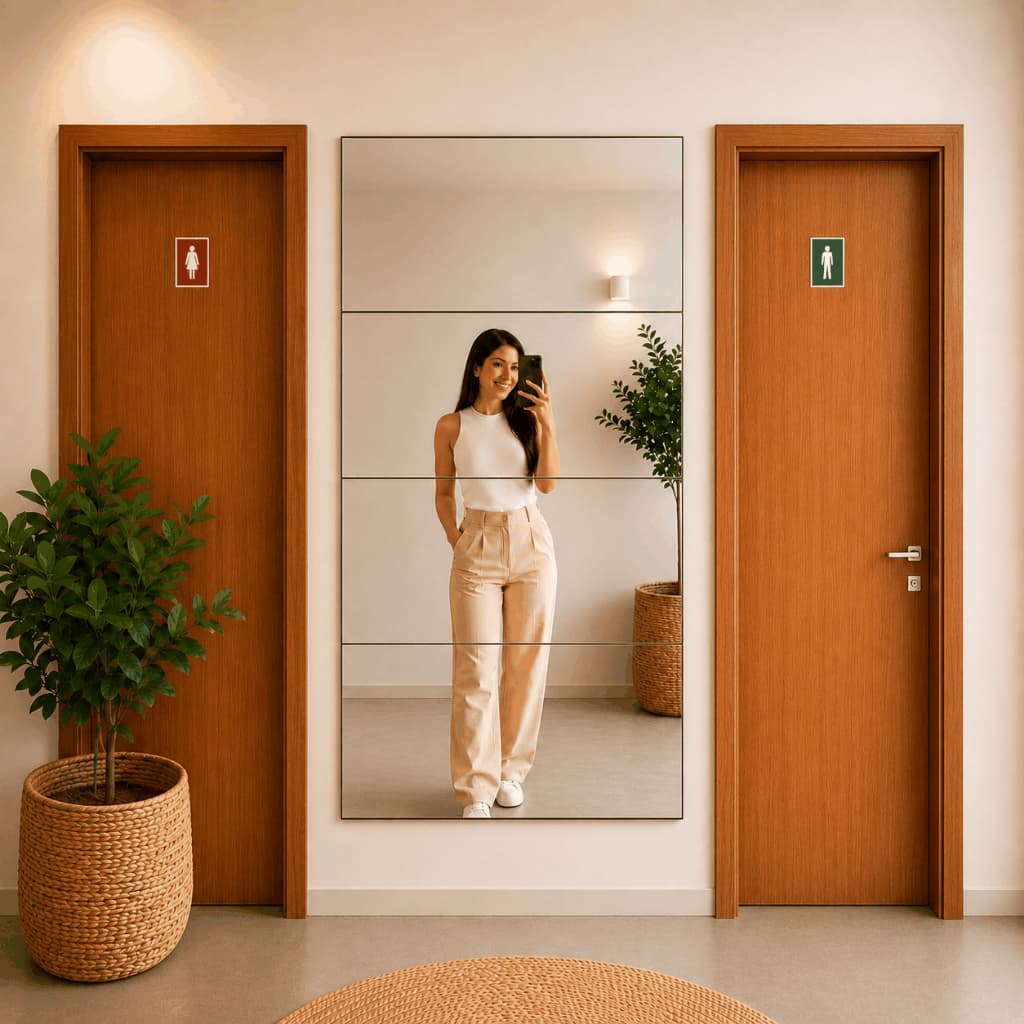 Espelho de Corpo Inteiro Modular 2,00m x 80cm com 4 Peças