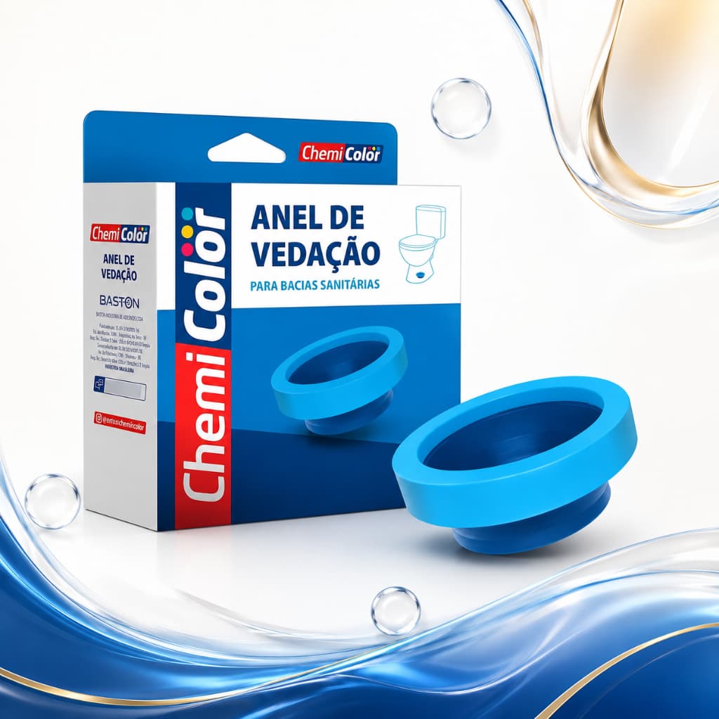 Anel Vedação Chemicolor Cera Parafina Com Guia Vaso Sanitário Uso Universal