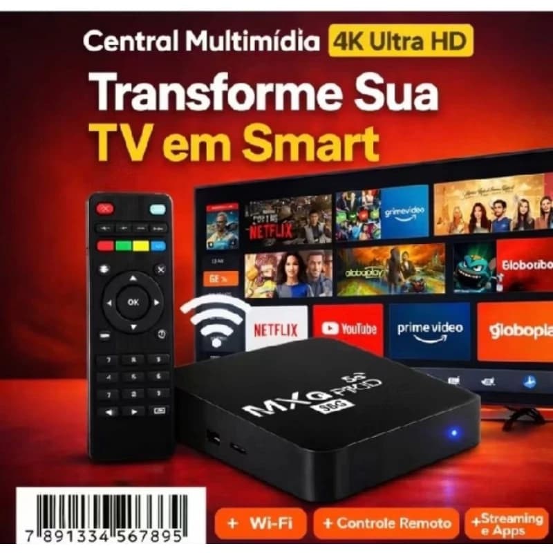 Adaptador e Conversor Smart Android 4K Ultra - Suporte 4K, Design Compacto, Instalação Simples
