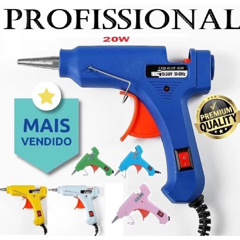 Pistola De Cola Quente 30w On Off bico fino BIVOLT