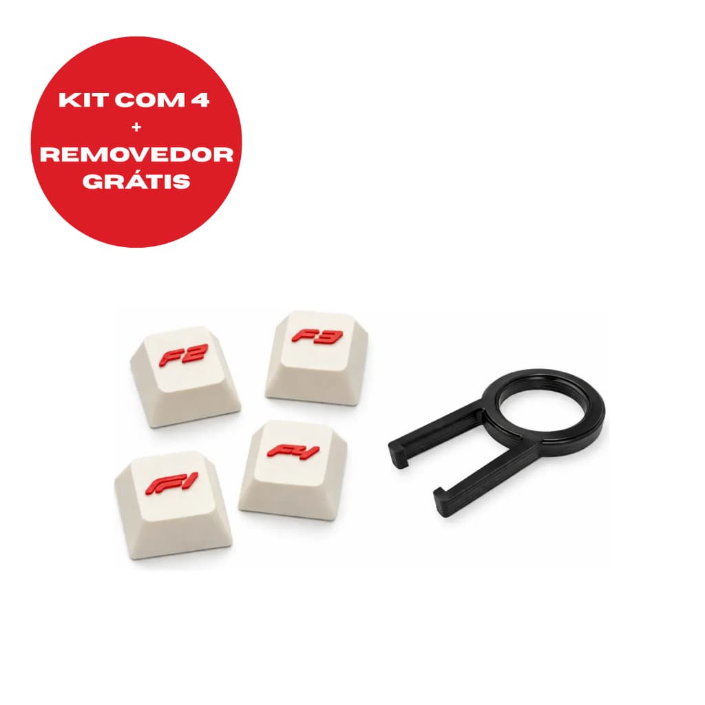 Kit Keycaps de Fórmula 1 - Teclado Mecânico (F1 F2 F3 F4) | Keycaps Gamer Personalizadas| Setup Gamer Custom