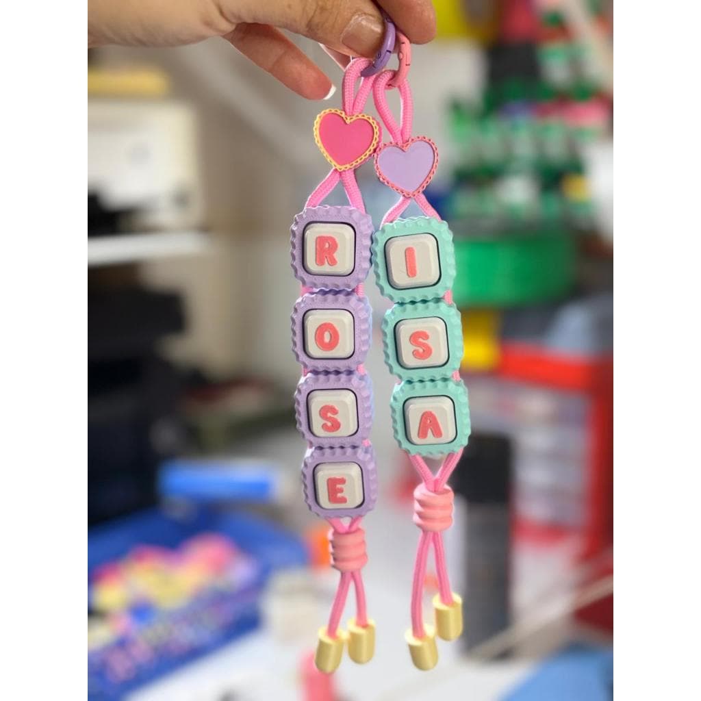 CHAVEIRO COM LETRA CLICKER CHAVEIRO PERSONALIZADO COM NOME 6 LETRAS
