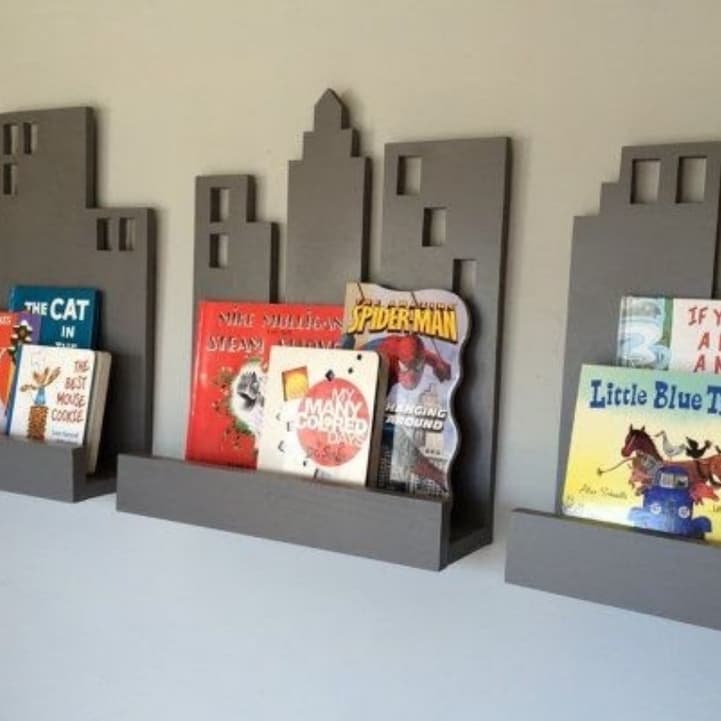 Prateleira Nicho Cidade Em Mdf Decoração De Ambiente Livro Revista Infantil E Quarto de Bebê